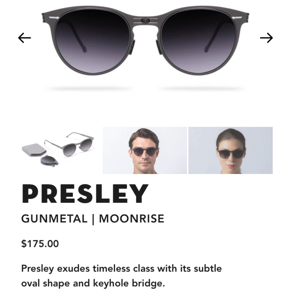 Gray Presley Sunglasses with Modern Design